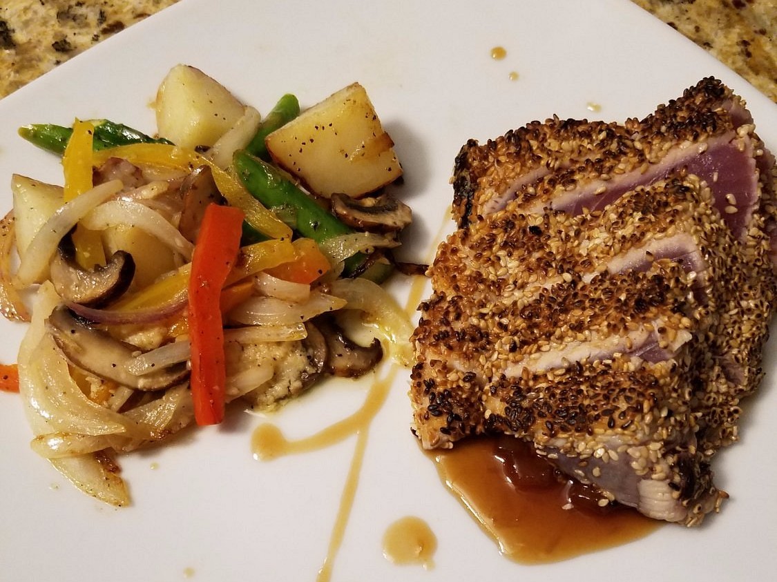 Caracoles Restaurant Culebra Island Flamenco Beach Seared Sesame Tuna