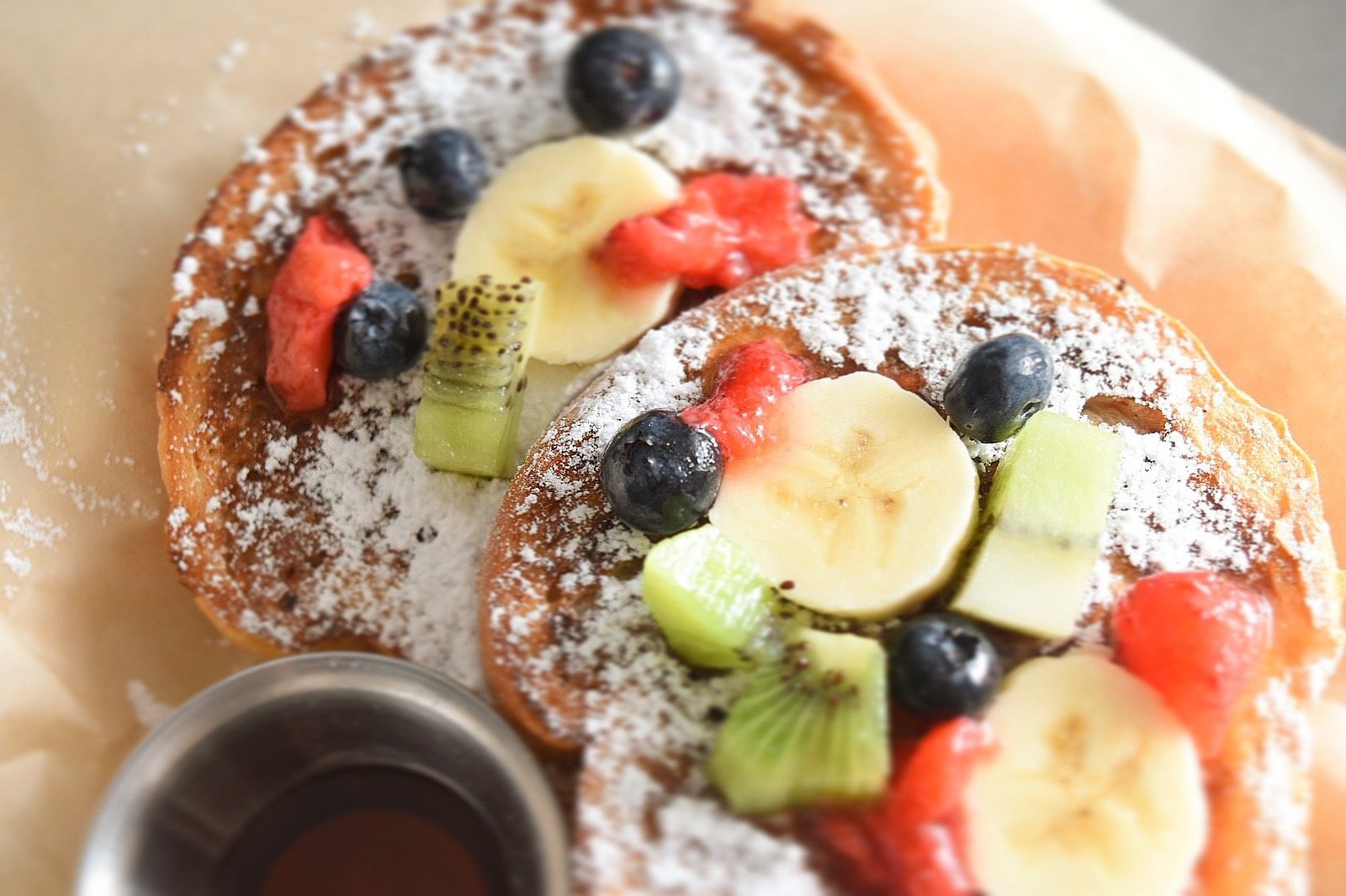 French Toast Fresh Fruit Blac Flamingo Coffee Culebra Island Flamenco Beach Sign
