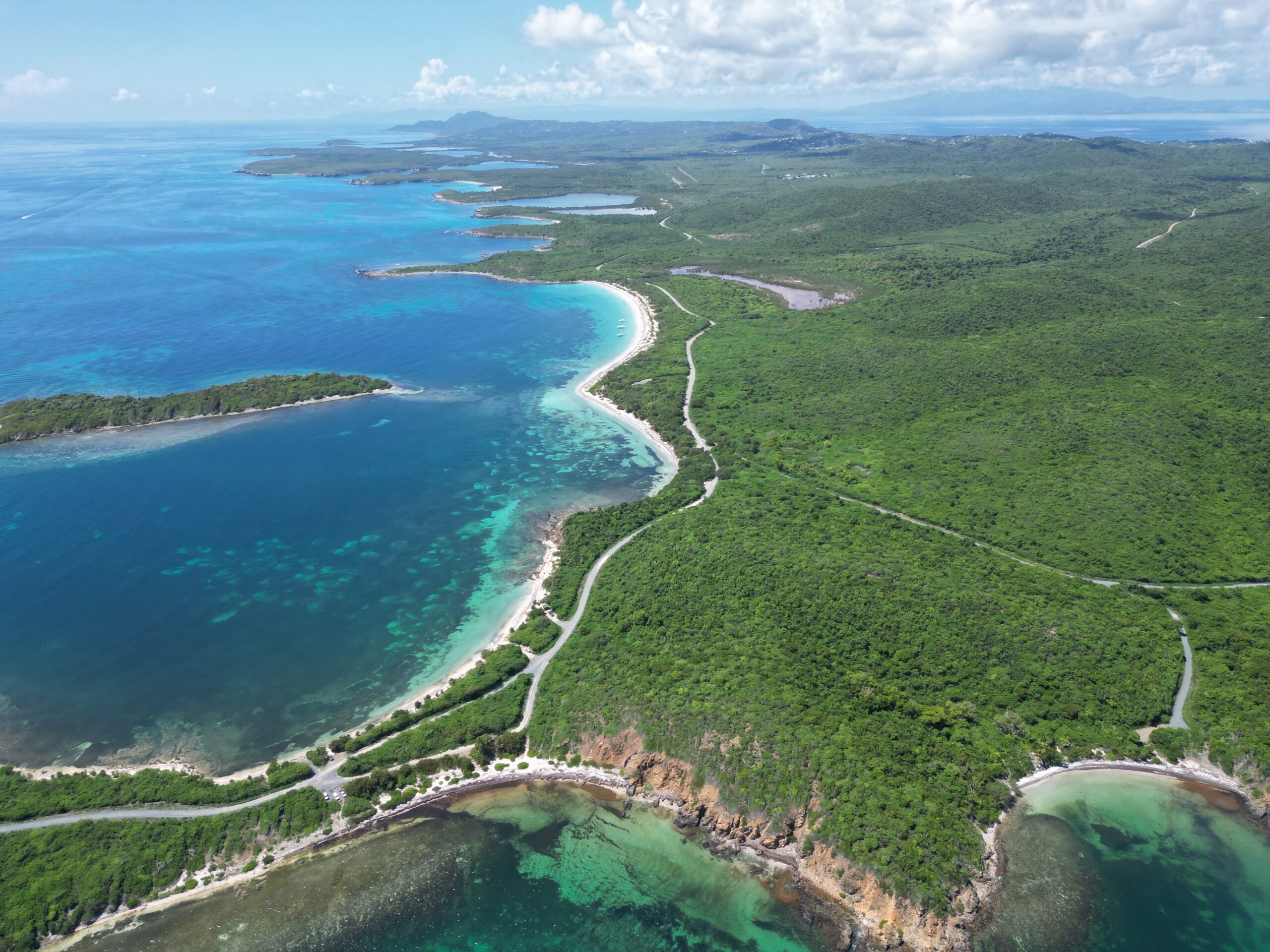 Vieques Island La Chiva Beach Puerto Rico Aerial View